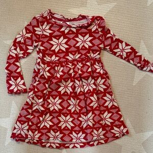 Hanna Andersson Christmas holiday Festive Red and White Kids Dress